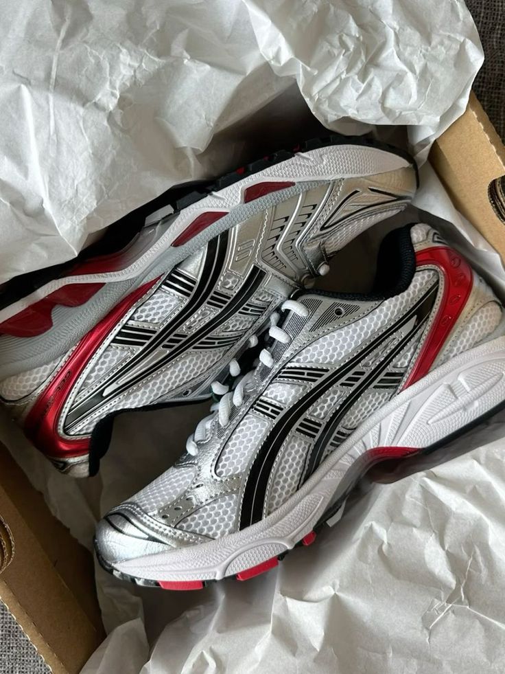 ASICS GEL - GRIS / ROUGE